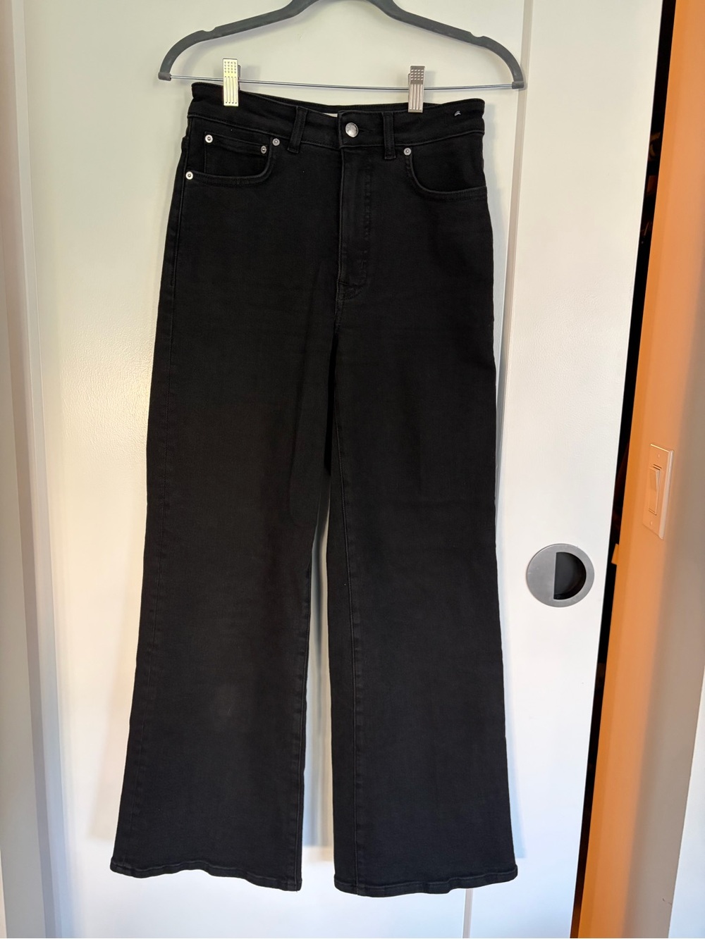 Madewell The Curvy Wide- Leg High-Rise Black Jeans - Women's